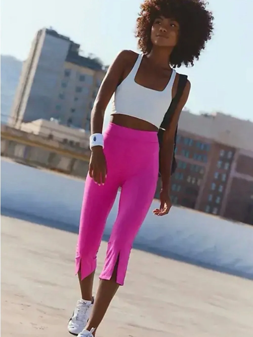 Free People Make It Happen Cropped Leggings. NWT. Living magenta